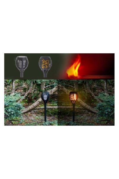 Genos Solar torch lamp with flame effect for the garden