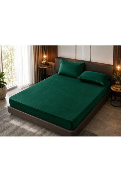 JOJO HOME Bed Cover and 2 Pillowcases, Velvet, Vibrant Solid, 2 people, 3 pie...