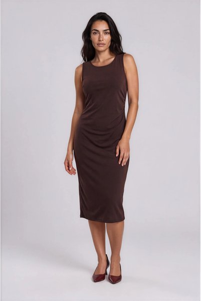 Marilyn Boutique Φόρεμα Αμάνικο με Πλαινό Άνοιγμα