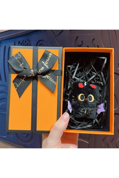 Generic Creative Cartoon Black Cat Doll Keychain Cute Bag Charm Car Keychain
