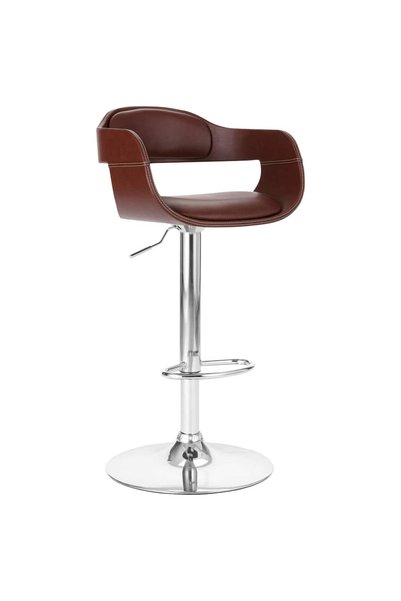 vidaxl Scaun de bar, maro, piele ecologică