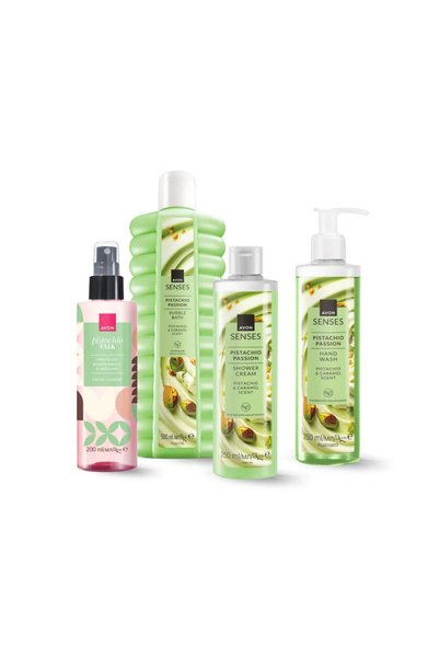 AVON Set Pistachio Talk Apă de colonie + Cremă de duș Senses Pistachio Passio...