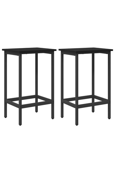 vidaxl Scaun de bar 2 buc. Stejar Negru 40 x 32 x 74 cm Lemn prelucrat