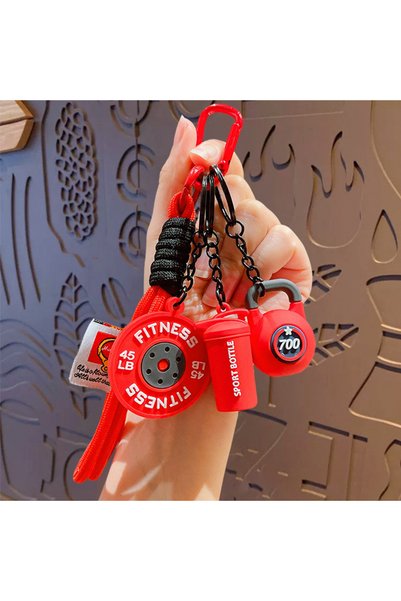 Generic Creative Sports Barbell Keychain Sports Training Dumbbell Water Cup G...