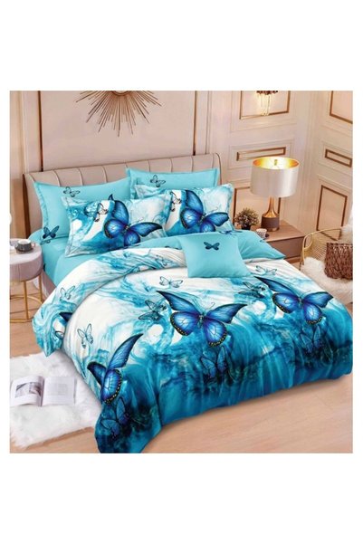 Johny Home Pucioasa Double Bed Linen, Reversible/Elastic Sheet, 6 pieces, But...
