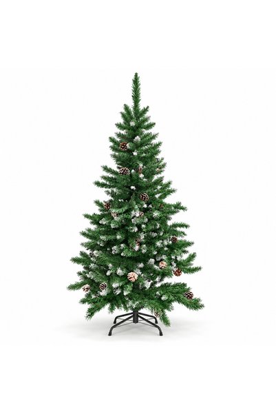 general brand Christmas tree with cones and snow-dusted tips 150 cm | VrajaDulce