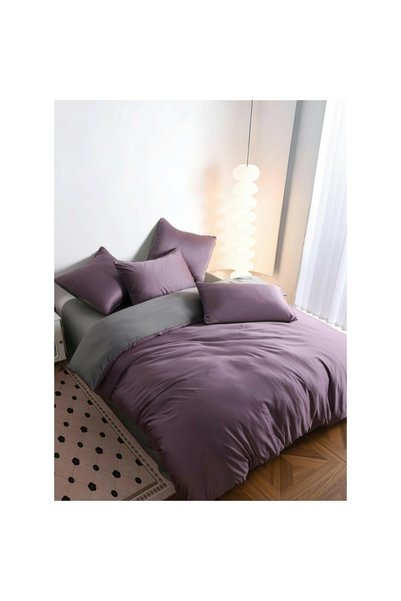 Johny Home Pucioasa Silk bedding set, 6 pieces, for 2 people 180x200 cm, purple