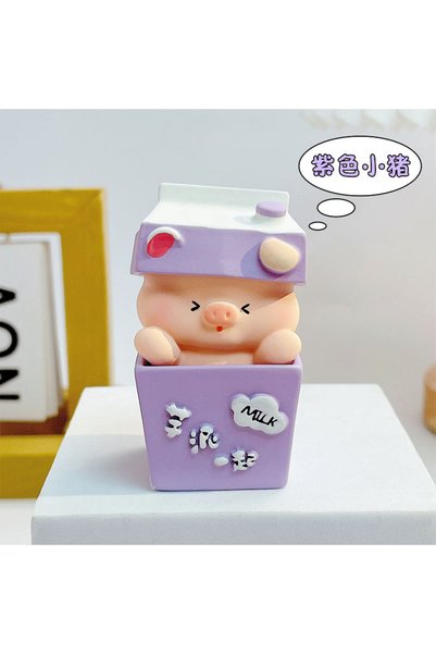 Generic Cartoon milk box Piggy doll decoration creative home hand-made decora...