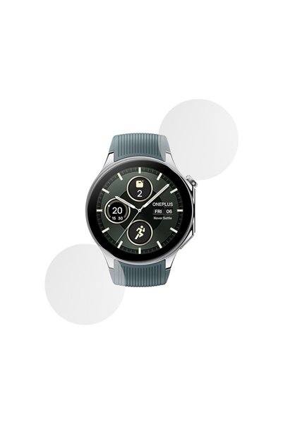 FONIX Set of 2 x Film compatible with OnePlus Watch 2, Matte InvisiFlex, Anti...