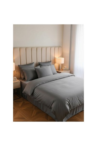 Johny Home Pucioasa Silk bedding, 6 pieces, 2 people 180x200 cm, ash gray