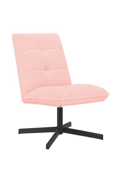 vidaxl Scaun pivotant Roz Bouclé