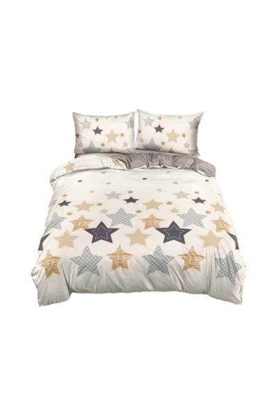 Johny Home Pucioasa Λινό, για 2 άτομα, 4 τεμάχια, 240x250 εκ., εμπριμέ με πολ...