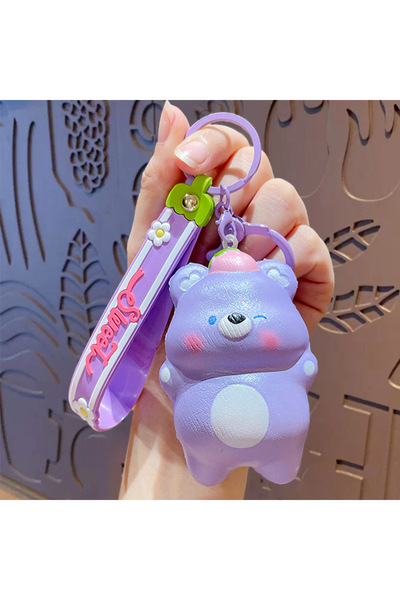Generic Berry bear slow rebound cute decompression toy pinch music slow rebou...