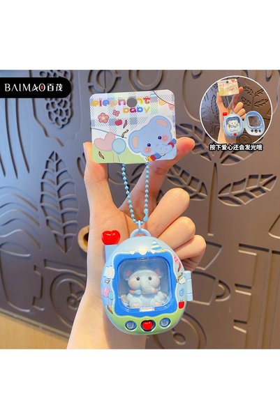 Generic Original Cartoon Glowing Doll Keychain for Women, Creative Flocked Cu...