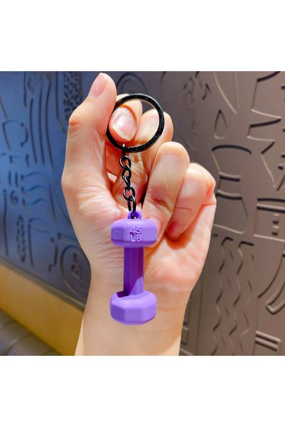 Generic Creative Glue Pvc Sports Fitness Dumbbell Keychain Pendant Couple Car...