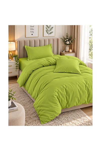 Johny Home Pucioasa Lenjerie de pat, 4 piese, 1 persoană, cu elastic 140x200 ...