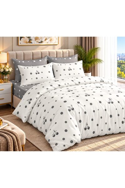 Johny Home Pucioasa Bed linen, 7 pieces, 2 persons, finet, 225x230 cm, DOT print