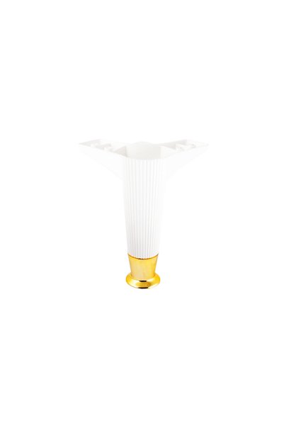 OEM Picioare din plastic pentru scaune și mobilier cu vârf alb-auriu, 12 cm, ...