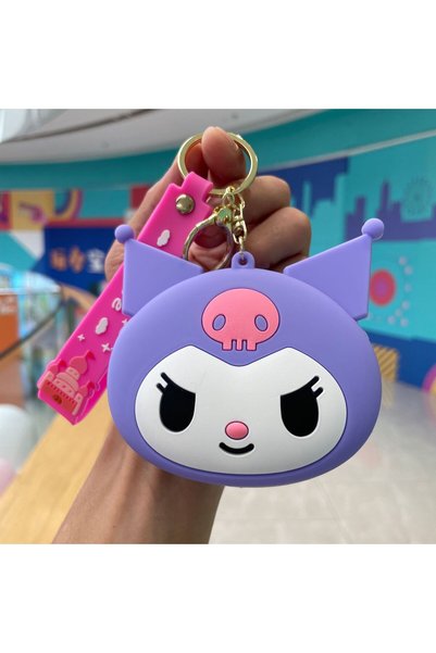 Generic silicone coin purse cute small wallet keychain Yugui dog bag pendant
