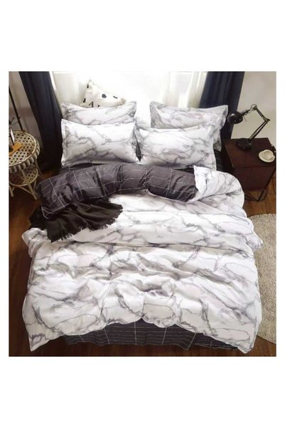 Johny Home Pucioasa Bed Linen, Satin Cotton, 7 Pieces, 1 Person, 225x250cm, M...