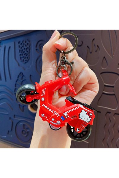 Generic Creative and trendy pull-back motorcycle keychains, cool toys, car ke...