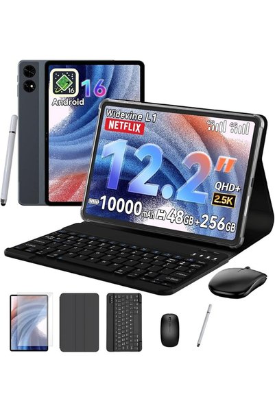 GENERAL تابلت TABWEE مقاس 12 بوصة مع لوحة مفاتيح وقلم، شاشة عرض QHD+ بدقة 2.5...