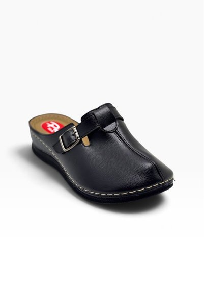 Cakgo Polix 218-27 Leather-Upper, Buckled Belt, Anatomical-Sole Women's Slippers