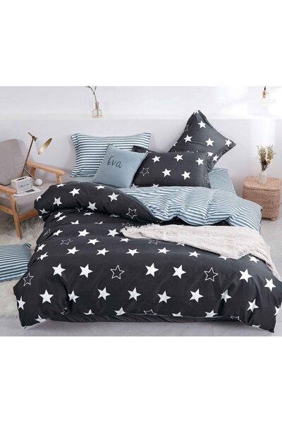 Johny Home Pucioasa Bed Linen, Fitted Sheet, Satin Cotton, 2 Persons, 4 Piece...