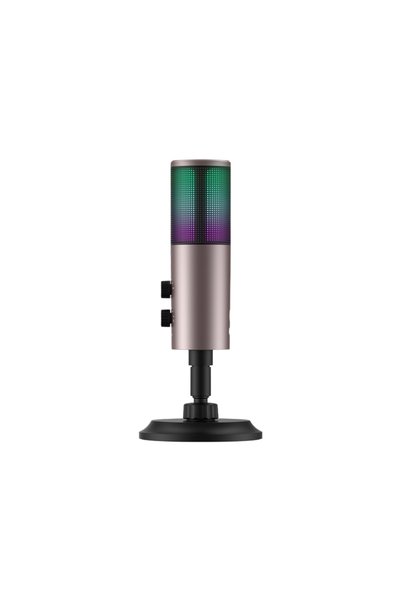 Havit Microfon USB GK61, Cardioid, RGB, 192 KHz/24bit, Negru + Ocru