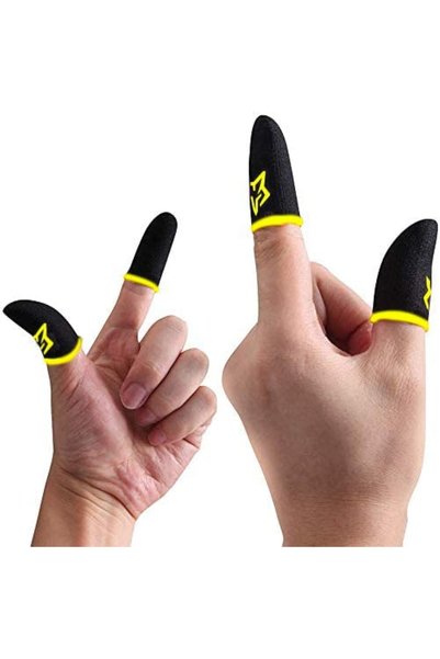 StarDotHash ONE PAIR (2 Pieces) of Wolf Gaming Finger Sleeves for Sweat Proof...