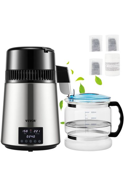 VEVOR Destilator de apă, Putere nominală: 1750 W, Tensiune: 220 V/50 Hz, Inte...