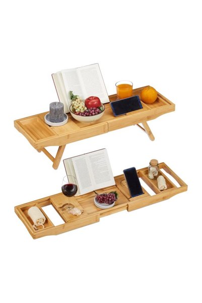Relaxdays 2in1 Bathtub Caddy & Serving Tray
