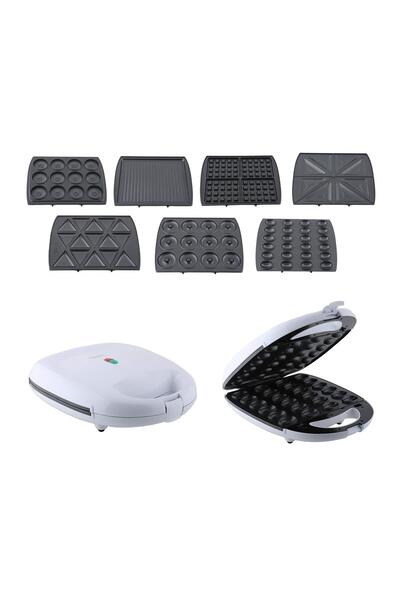 Alsaif Home ALSAIF 1400W Electric 7 Slice in 1 Maker a Sandwich, Donut, Nuts,...