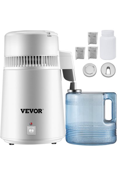 VEVOR Destilator de apă, Putere nominală: 750 W, Dimensiuni produs: Φ232 x 38...