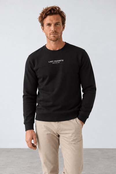 Redline New season klok men's regular fit crew neck pique sweatshirt.