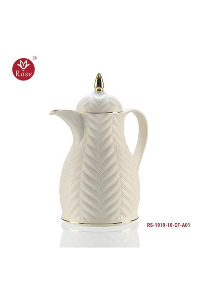 Rose ترمس روز موديل RS-1919-CF - قهوة - 0.50 لتر - ابيض