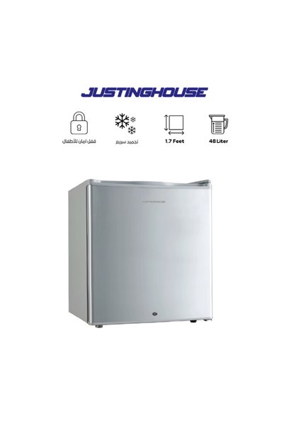 JUSTINGHOUSE ثلاجة باب واحد جستنغ هاوس 48 لتر 1.7 قدم - JSRF-49D، سليفر