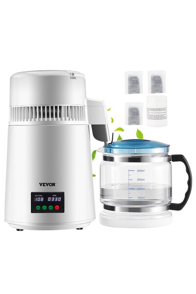 VEVOR Destilator de apă, Putere nominală: 750 W, Tensiune: 220 V/50 Hz, Inter...