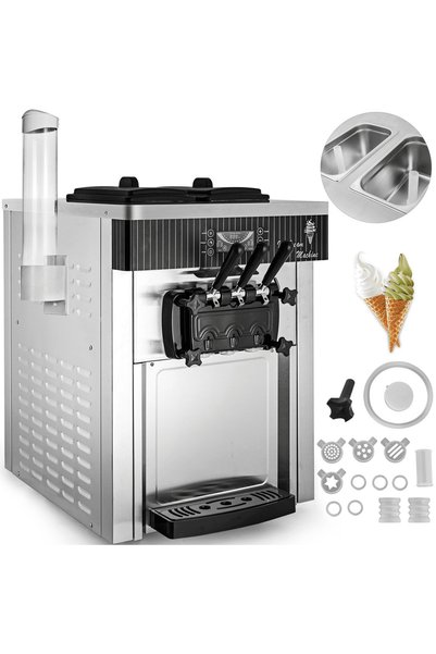 VEVOR Aparat de înghețată moale, Putere: 2200 W, Dimensiuni produs: 540 x 710...