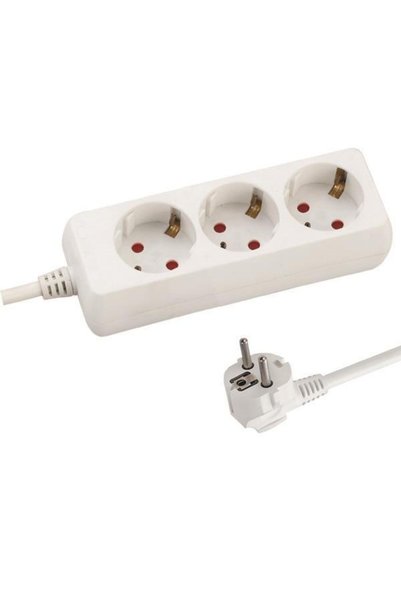 EUROLAMP Prelungitor, 3 prize, cablu de 1,5 m, 3x1,5 mm, protecție la suprate...