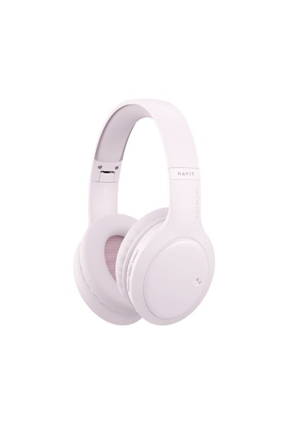 Havit Casti over-ear Bluetooth H633BT, BT 5.3, autonomie 22h, Roz