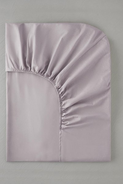 ACELEYOLLA Novella Premium Cotton Double-Size Fitted Sheet 160x200 cm Lilac