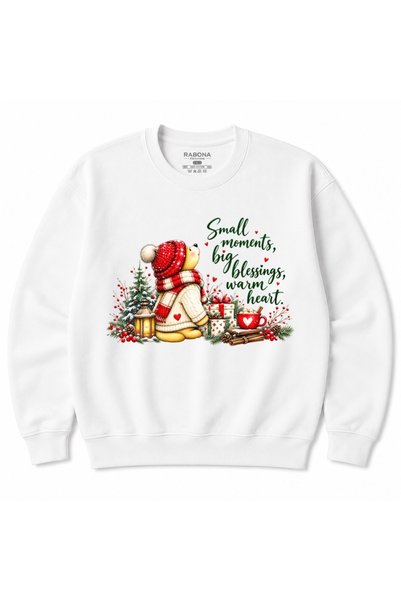 Rabona Fashion Cozy Blessings – Φούτερ με χαριτωμένο print με αρκουδάκι και τ...