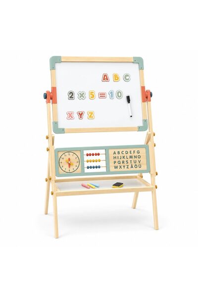 Flippy Tabla de Desen pentru Copii, Flippy, din Lemn, cu Doua Fete, Abac, Cea...