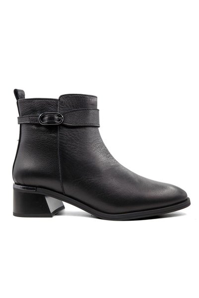 Castle Black 9783 Genuine Leather Black Women's Boots