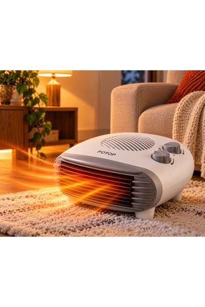 POTOP Ηλεκτρικός θερμοπομπός με ανεμιστήρα 2000 W, γρήγορη θέρμανση, 2 επίπεδ...