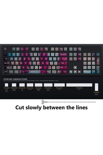 OEM Stickere Tastatura Set Vata de Zahar, Autoadezive Design Panoramic, Forma...