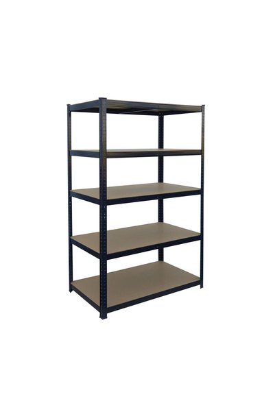 Relaxdays Heavy-duty metal shelving unit 10052511_8343, 5 shelves, load capac...