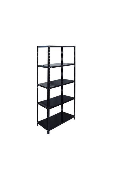 Relaxdays Steel Storage Rack, Black, 150x30x75 cm