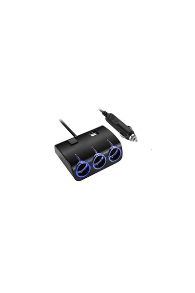 PARADOX SINCE 1992 Автомобилен адаптер с 3 гнезда, 2 USB порта, 12V/24V разкл...